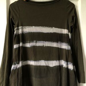 Dip dyed stretch cotton pocket tee